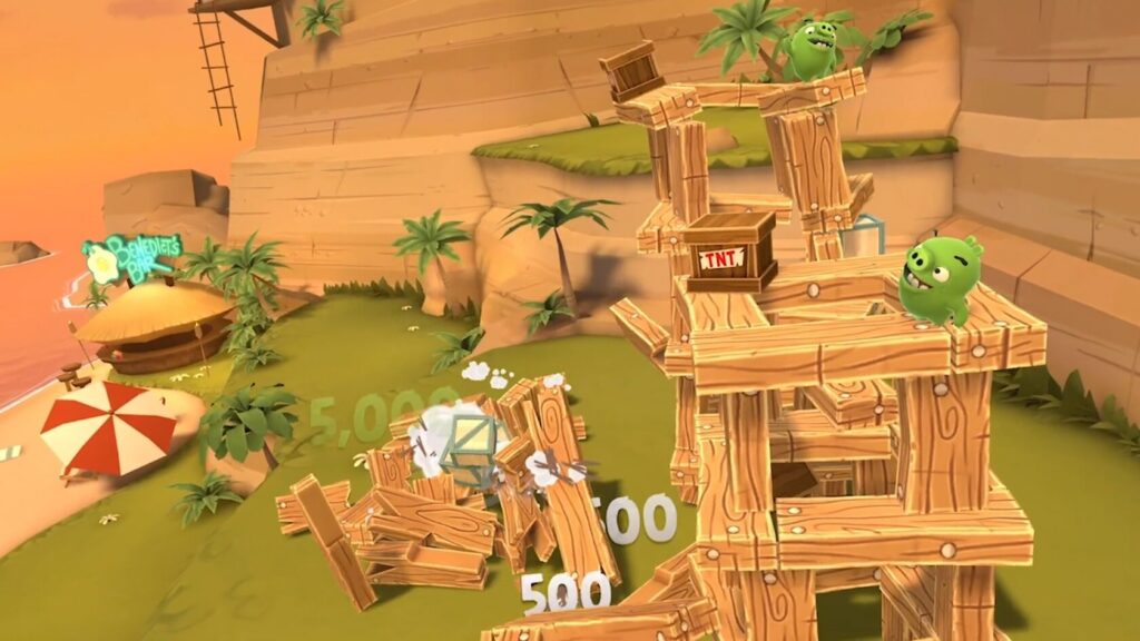 Скриншот игры «Angry Birds VR: Isle of Pigs»